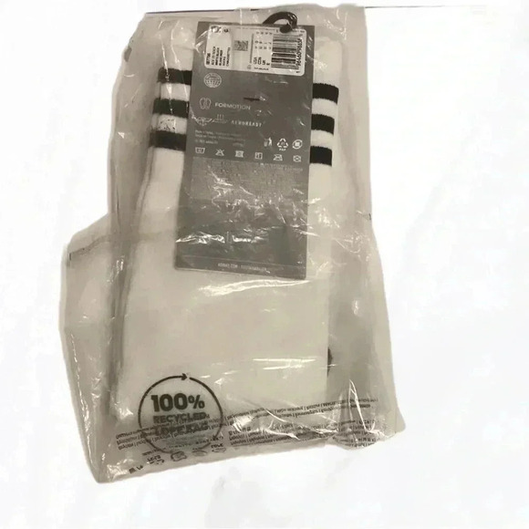 NWT Adidas Adi 23 black white performance soccer football socks M - Picture 3 of 3